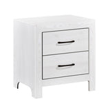 Corbin White V-Pattern 5-Piece Queen Bedroom Set - Ornate Home