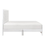 Corbin White V-Pattern Queen Bed - Ornate Home