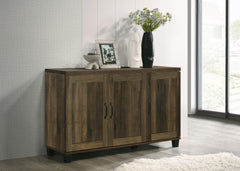 Corby Dark Dusty Oak 45"W Shoe Cabinet - Ornate Home