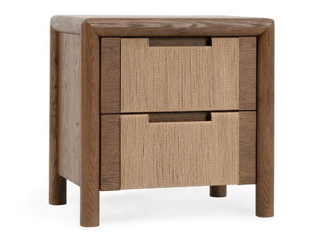 Corda Brown/Natural Nightstand - Ornate Home