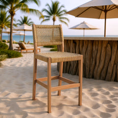 Corde Beige Barstool - Ornate Home