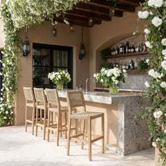 Corde Beige Barstool - Ornate Home