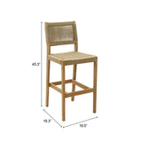 Corde Beige Barstool - Ornate Home