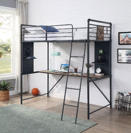 Cordelia Twin Loft Bed W/Desk - Ornate Home