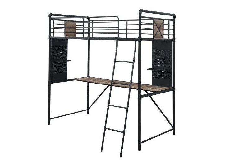 Cordelia Twin Loft Bed W/Desk - Ornate Home