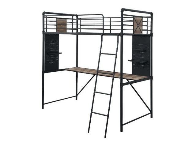 Cordelia Twin Loft Bed W/Desk - Ornate Home