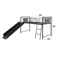 Cordelia Twin Loft Bed W/Slide - Ornate Home