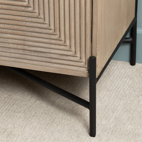 Cordell Brown/Black Four-Door Cabinet - Ornate Home