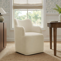 Cordelle Linen Blend Swivel Dining Chair - Ornate Home