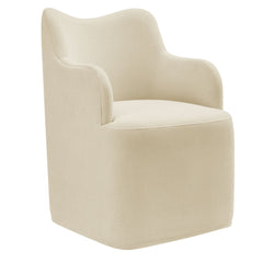 Cordelle Linen Blend Swivel Dining Chair - Ornate Home