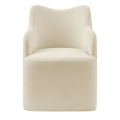 Cordelle Linen Blend Swivel Dining Chair - Ornate Home