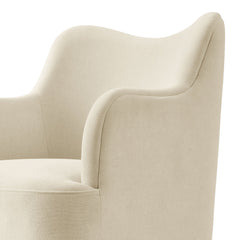 Cordelle Linen Blend Swivel Dining Chair - Ornate Home