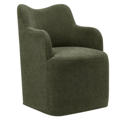 Cordelle Sage Linen Blend Swivel Dining Chair - Ornate Home