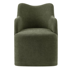 Cordelle Sage Linen Blend Swivel Dining Chair - Ornate Home
