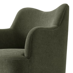 Cordelle Sage Linen Blend Swivel Dining Chair - Ornate Home