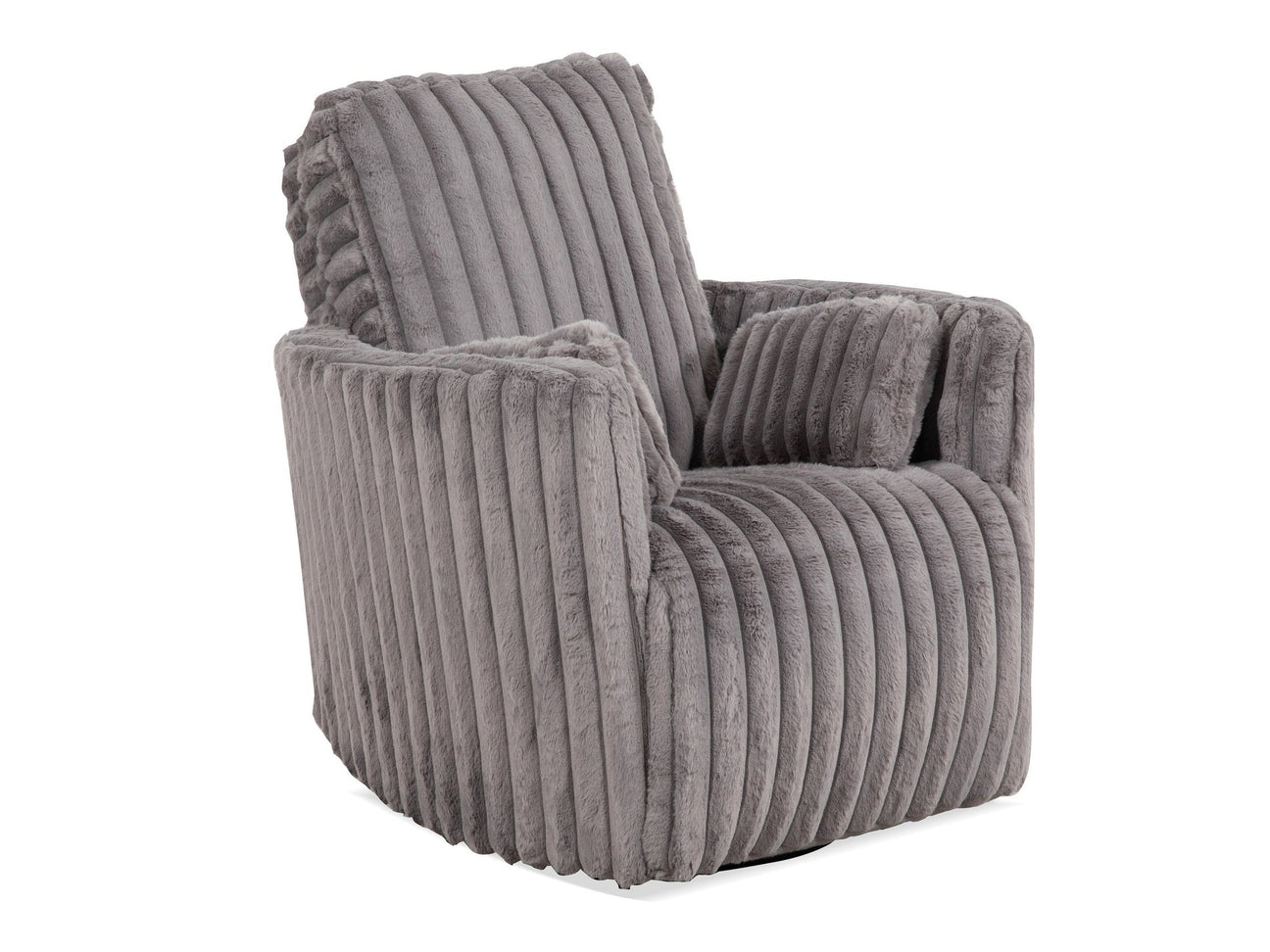 Cordoba Pewter Swivel Manual Recliner - Ornate Home