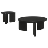 Cordova Black 2-piece Solid Wood Coffee and End Table Set - Ornate Home