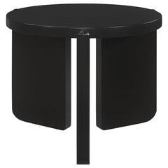 Cordova Black 2-piece Solid Wood Coffee and End Table Set - Ornate Home