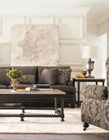 Cordova Travertine/Ebonized Cocktail Table - Ornate Home