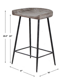 Cordova Woodtone Carved Wood Counter Stool - Ornate Home