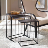 Coreene Bronze Iron Nesting Tables (Set of 3) - Ornate Home