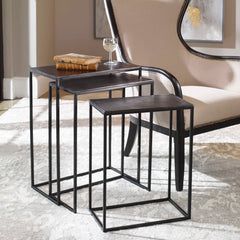 Coreene Bronze Iron Nesting Tables (Set of 3) - Ornate Home