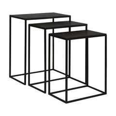 Coreene Bronze Iron Nesting Tables (Set of 3) - Ornate Home