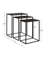 Coreene Bronze Iron Nesting Tables (Set of 3) - Ornate Home