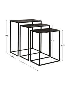 Coreene Bronze Iron Nesting Tables (Set of 3) - Ornate Home