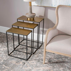 Coreene Gold Nesting Tables (Set of 3) - Ornate Home