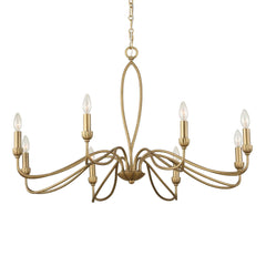 Corella Gold 8 Light Chandelier - Ornate Home