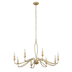 Corella Gold 8 Light Chandelier - Ornate Home