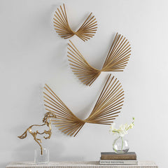 Coreograph Antique Gold Wall Decor (Set of 3) - Ornate Home