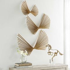 Coreograph Antique Gold Wall Decor (Set of 3) - Ornate Home