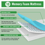Coreopsis White 10" E.King Memory Foam Wave Comfort Mattress - Ornate Home