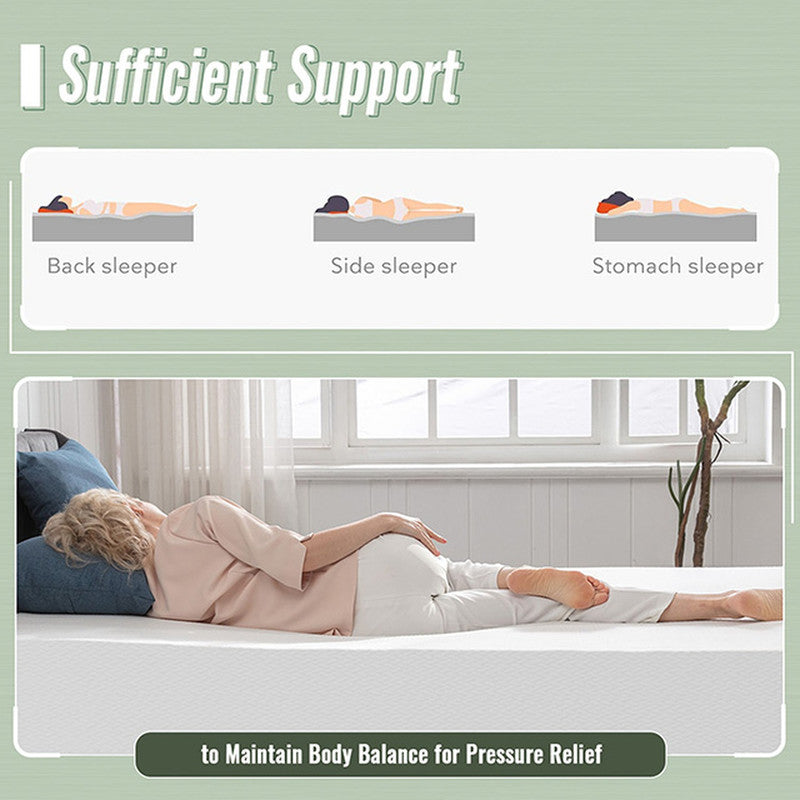 Coreopsis White 10" E.King Memory Foam Wave Comfort Mattress - Ornate Home