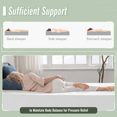 Coreopsis White 10" E.King Memory Foam Wave Comfort Mattress - Ornate Home