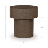 Corey Dark Brown Side Table - Ornate Home