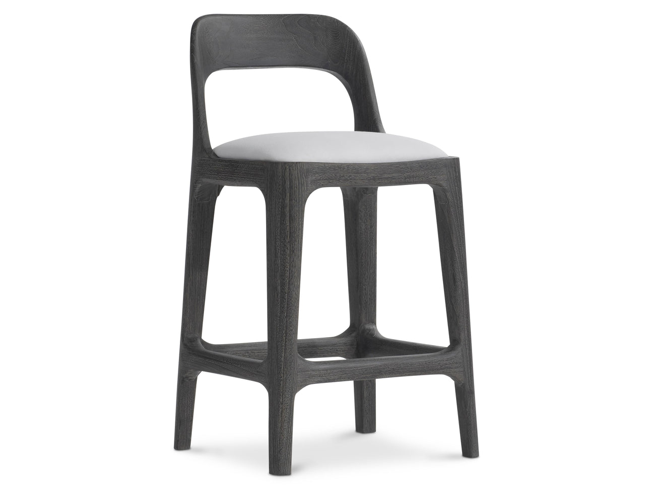 Corfu Smoked Truffle/White/Cream Outdoor Counter Stool - Ornate Home