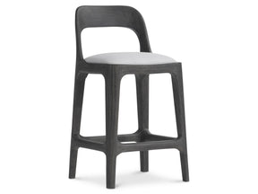 Corfu Smoked Truffle/White/Cream Outdoor Counter Stool - Ornate Home