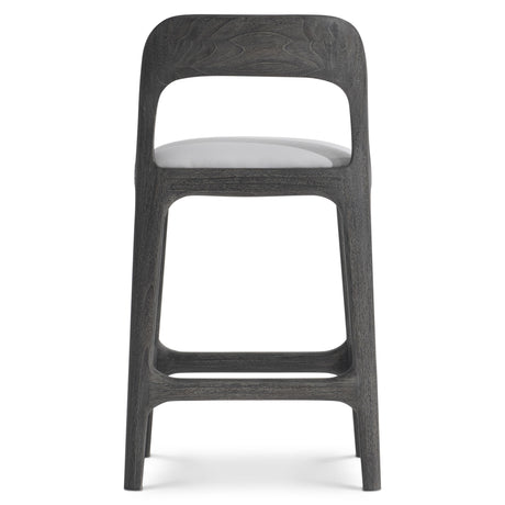 Corfu Smoked Truffle/White/Cream Outdoor Counter Stool - Ornate Home