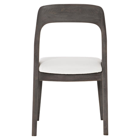 Corfu Smoked Truffle/White/Cream Outdoor Side Chair - Ornate Home