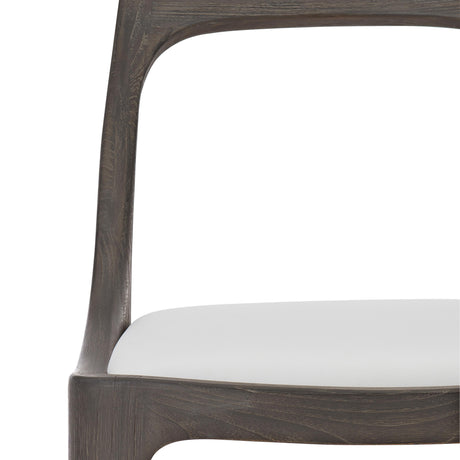 Corfu Smoked Truffle/White/Cream Outdoor Side Chair - Ornate Home