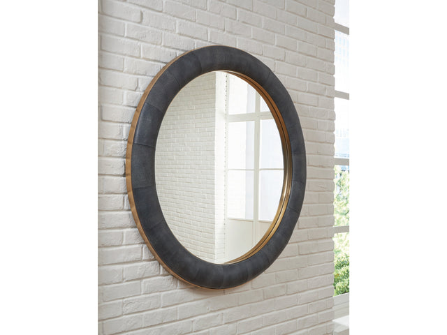 Corinsworth Charcoal/Brass Finish Accent Mirror - Ornate Home