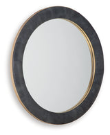 Corinsworth Charcoal/Brass Finish Accent Mirror - Ornate Home