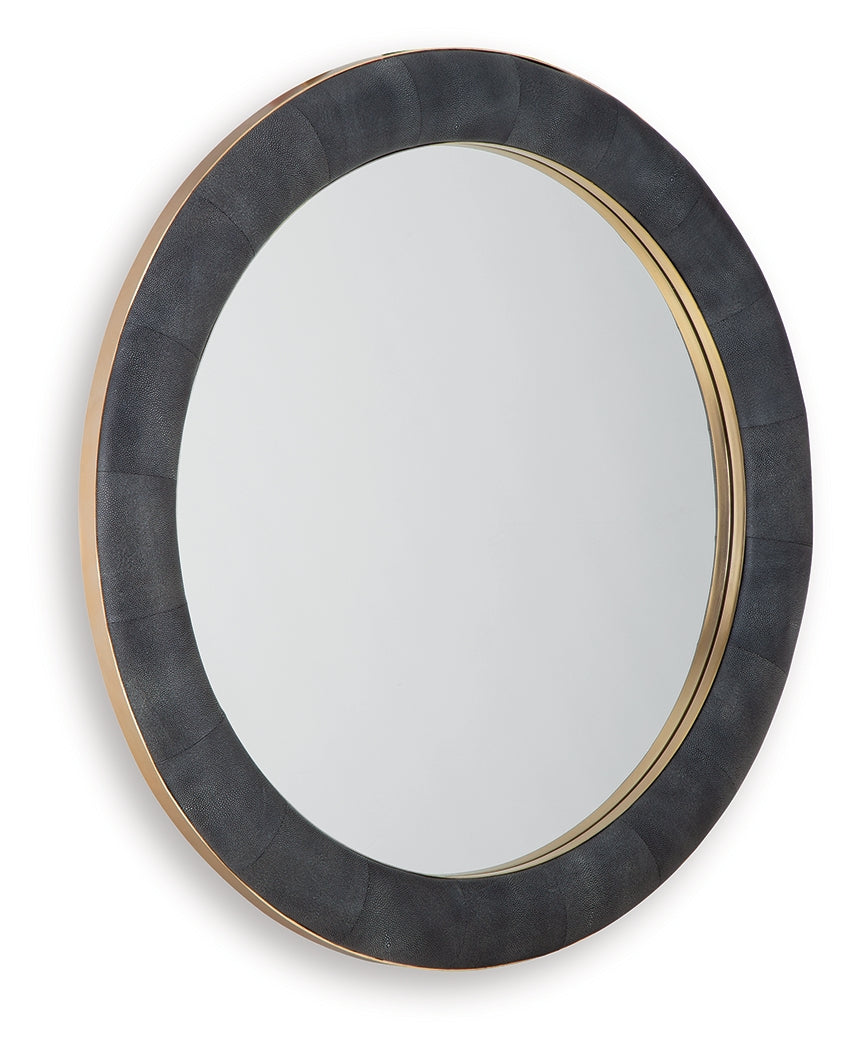 Corinsworth Charcoal/Brass Finish Accent Mirror - Ornate Home
