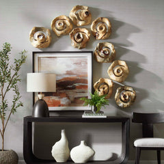 Corkscrew Woodtone Wood Wall Decor (Set of 9) - Ornate Home
