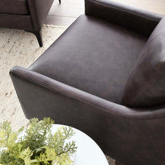 Corland Brown Leather Armchair - Ornate Home