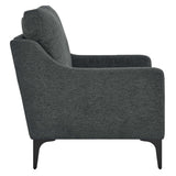 Corland Charcoal Upholstered Fabric Armchair - Ornate Home