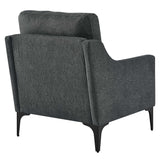 Corland Charcoal Upholstered Fabric Armchair - Ornate Home